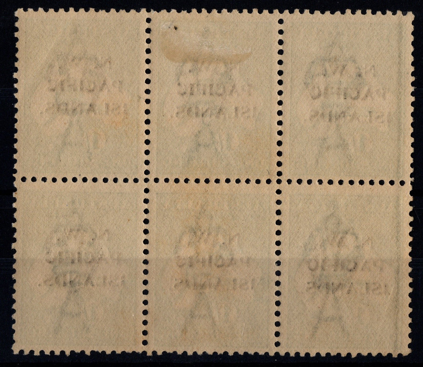 New Guinea NWPI 1/- Mint Block of 6