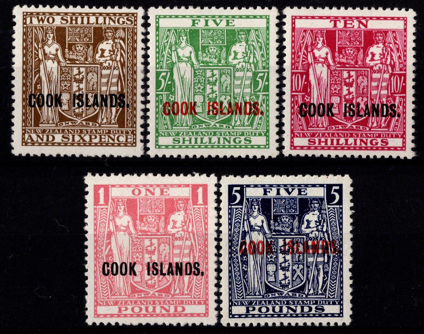 Cook Islands Overprint on New Zealand Fine Mint