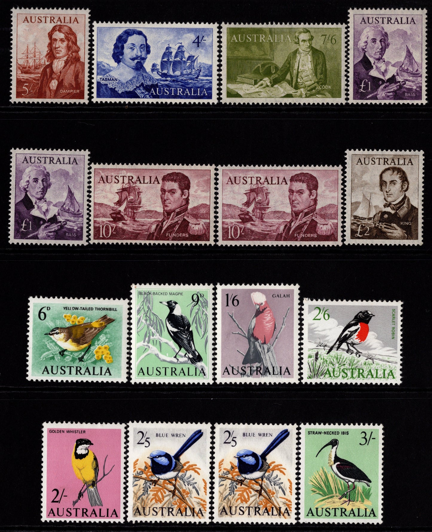 Australia Navigators & Birds Superb Mint Never Hinged