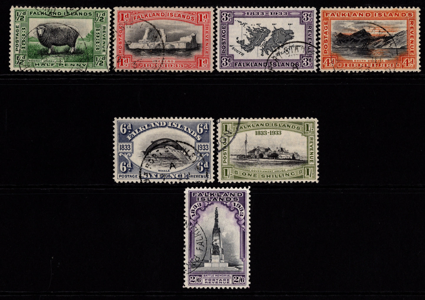 Falkland Islands Part 1934 Centenary Set Fine Used