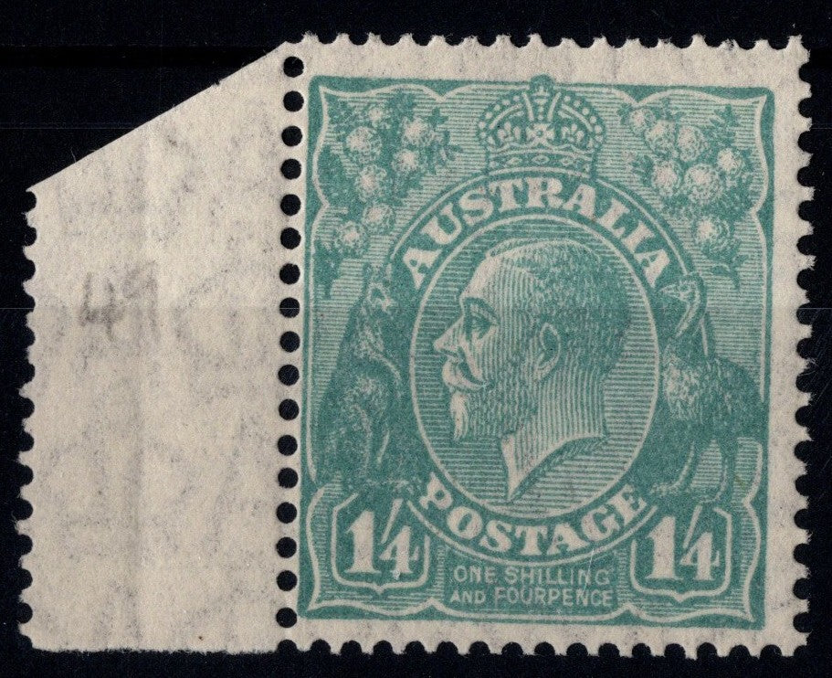 Australia KGV 1/4d Greenish Blue Small Multi Mint Never Hinged