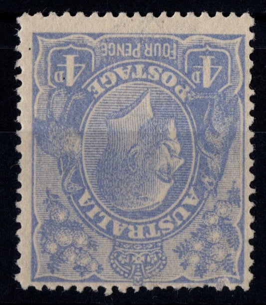 Australia KGV 4d Bright Ultramarine Inverted Mint