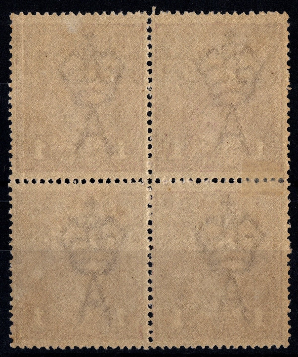 Australia KGV 1d Violet Mint Block