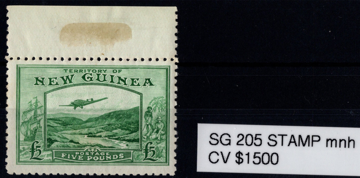 New Guinea 1935 Bulolo £5 Fine Mint Never Hinged