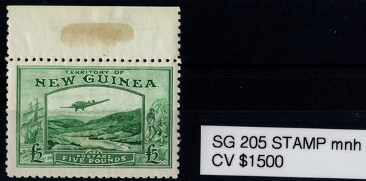 New Guinea 1935 Bulolo £5 Fine Mint Never Hinged