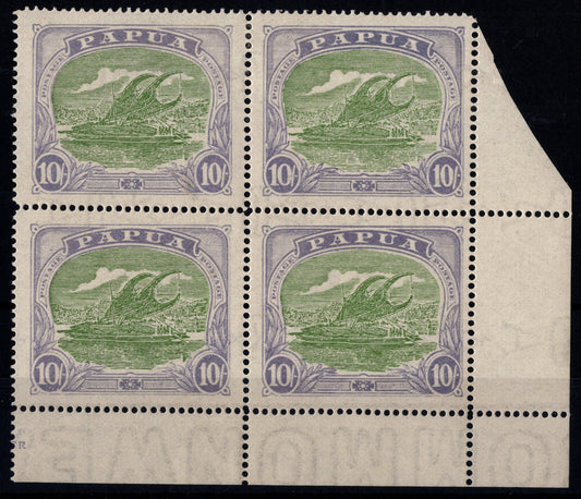 Papua Lakatoi 10/- Mint Block Scarce