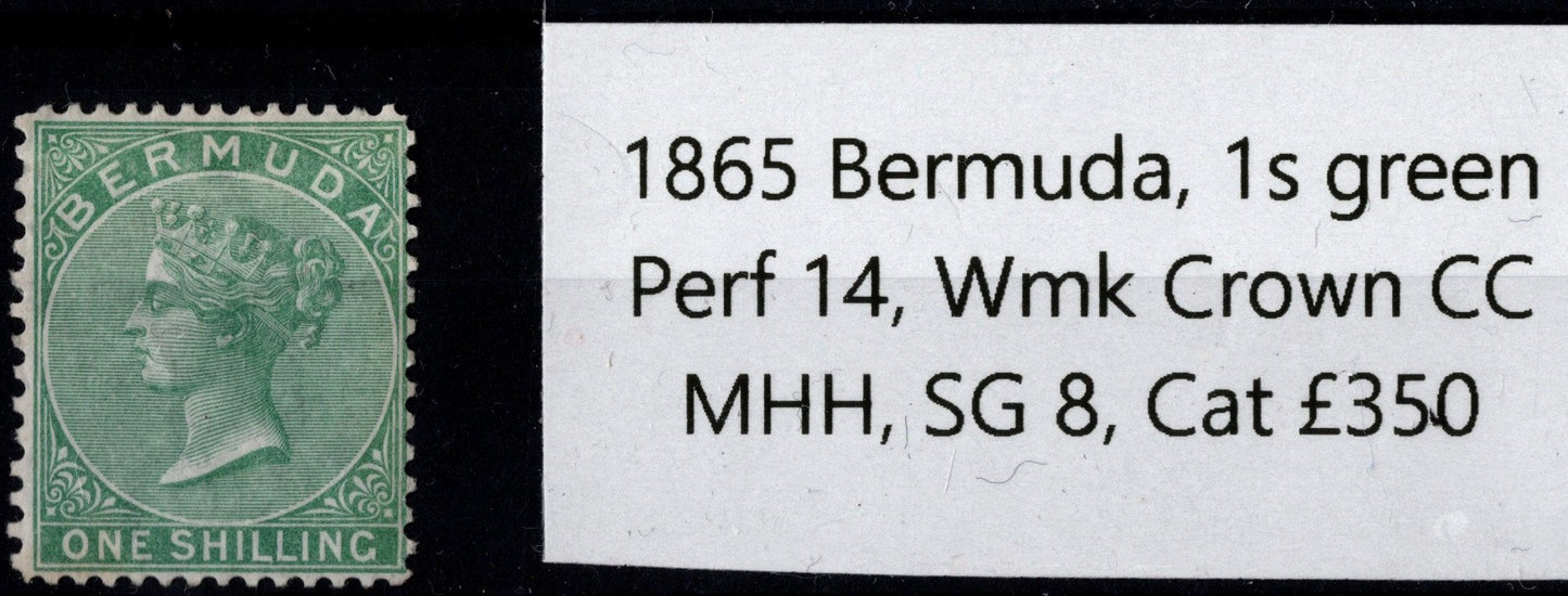 Bermuda 1865 1/- Green Mint