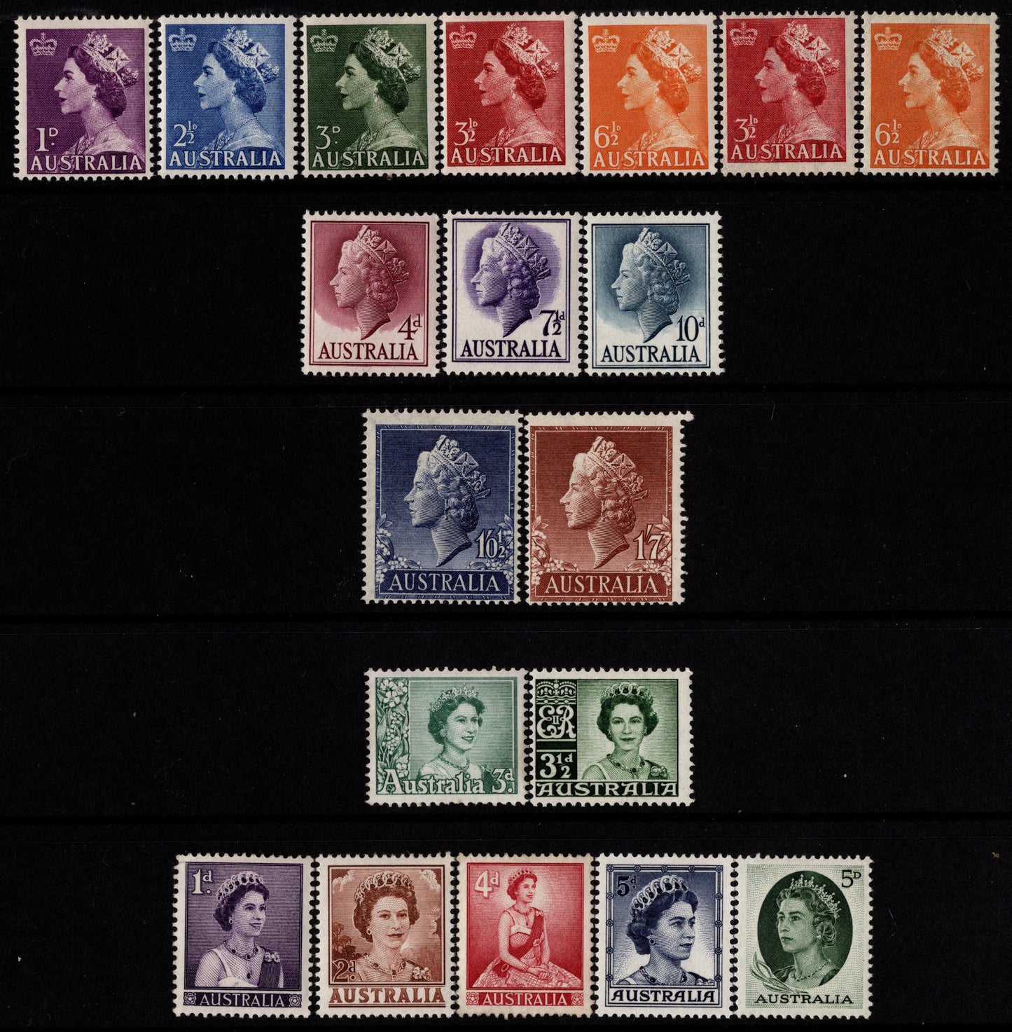 Australia Queen Elisabeth Mint Definitives